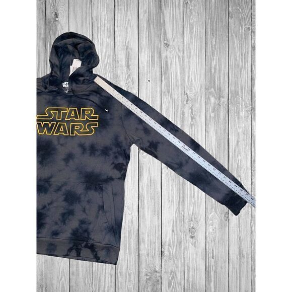 Star Wars Black Tie Dye Graphic Hoodie Pullover Sweater NWT Men’s Size Large - Picture 5 of 5